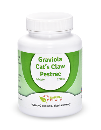 Obrázok pre výrobcu Graviola + Cat´s Claw /Mačací pazúr/ + Pestrec  35 mg tablety 200 ks  Exp. 12.2024