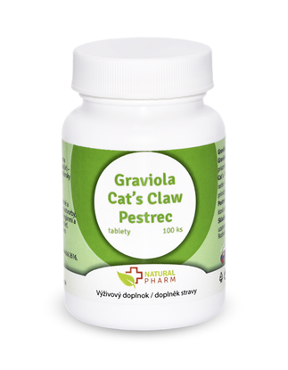 Obrázok pre výrobcu Graviola + Cat´s Claw /Mačací pazúr/ + Pestrec 35 mg  tablety 100 ks  Exp. 12/2024